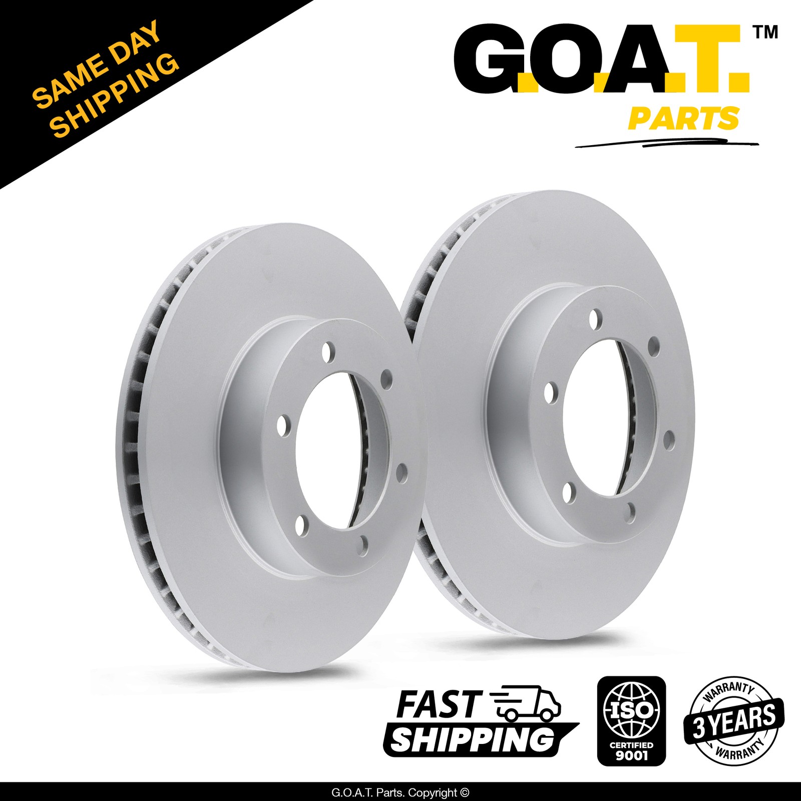 Front Brake Rotors Set for Toyota 4Runner 07-14 Fj Cruiser 05-23 Tacoma 12.56 in