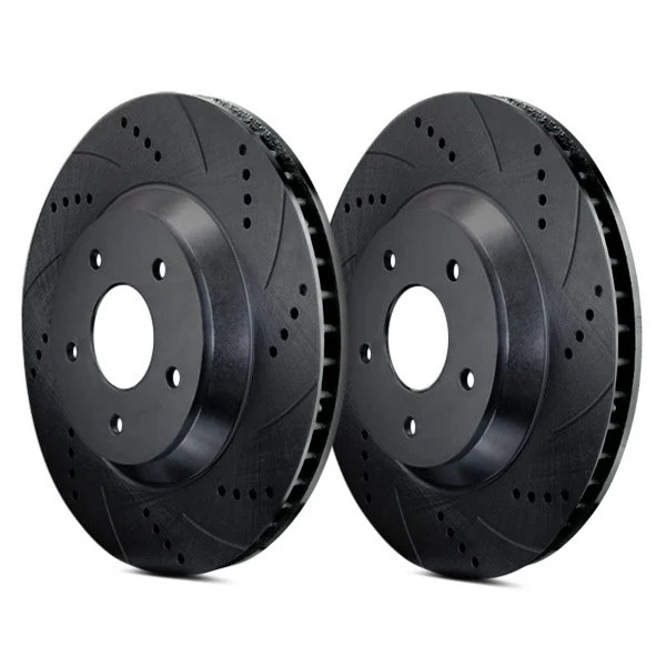 For Subaru Impreza 17-23 ATL Autosports Drilled & Slotted Front Brake Rotors