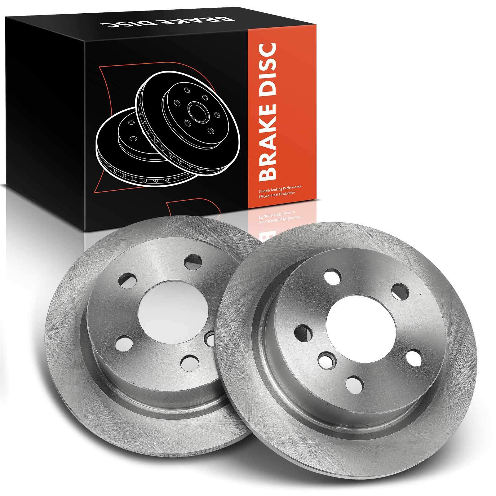 2Pcs Rear Left & Right Disc Brake Rotors for Mini Cooper 2014-2019 259mm 5 Lug