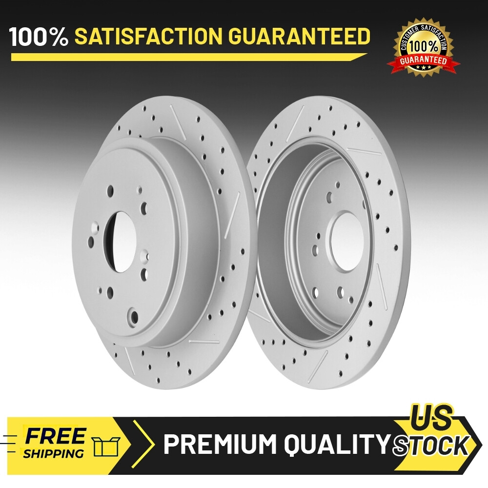 313mm Rear Drilled Slotted Disc Rotors for Acura MDX Honda Pilot 2003 – 2008