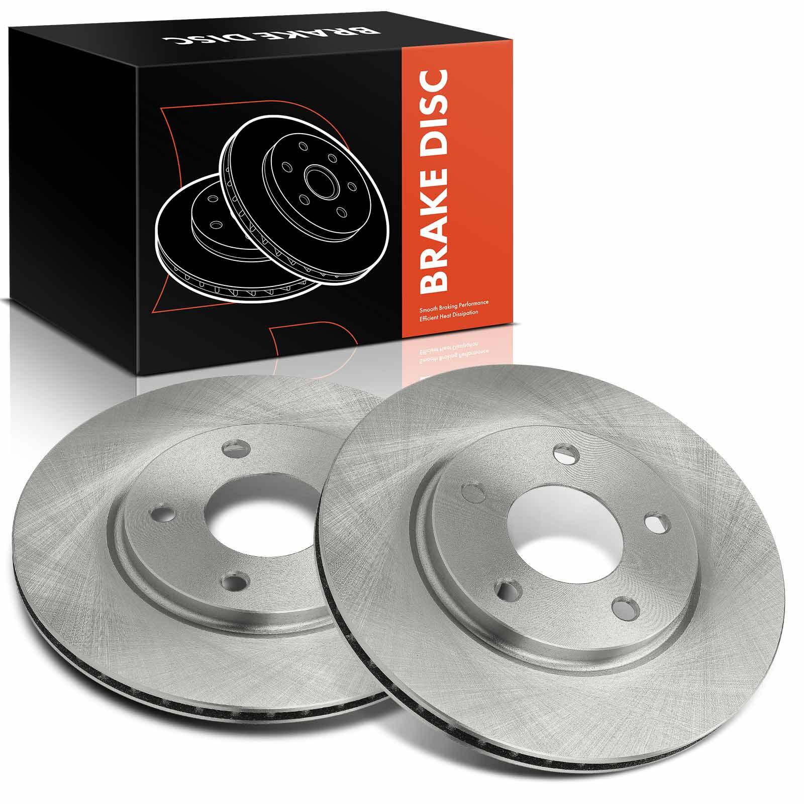 2x Front L & R Disc Brake Rotors for Dodge Caliber 07-12 Mitsubishi Lancer 08-17