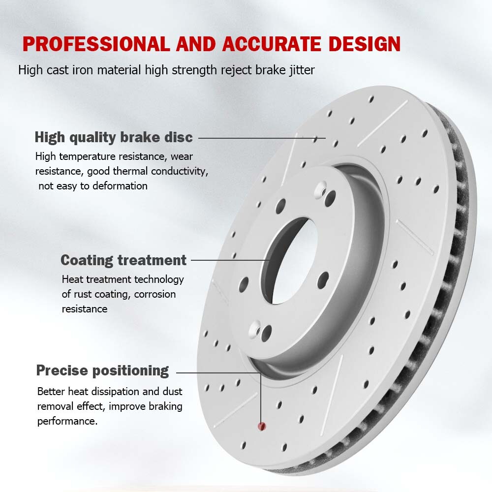 Front & Rear Rotors + Ceramic Brake Pads for 2010 2011 – 2014 2015 Chevy Camaro