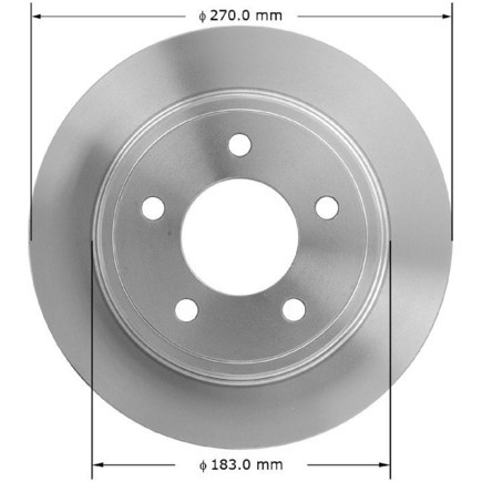 Bendix PRT1849 Disc Brake Rotor Iron, 10.64 Inch Diameter, Drum In Hat, Smooth