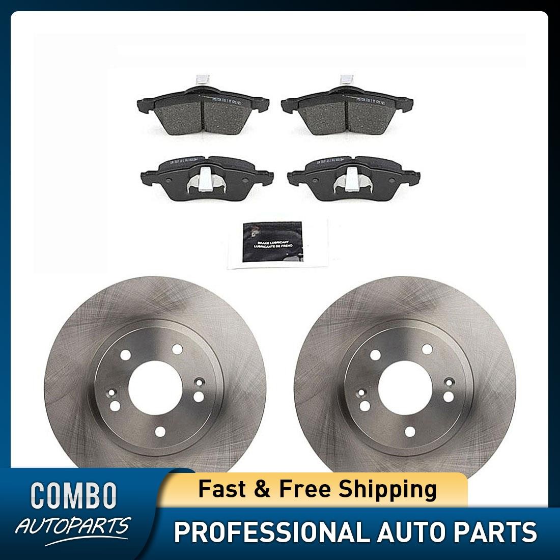 Front Disc Brake Pad Set Disc Brake Rotor fits Hyundai Santa Fe 2001-2006
