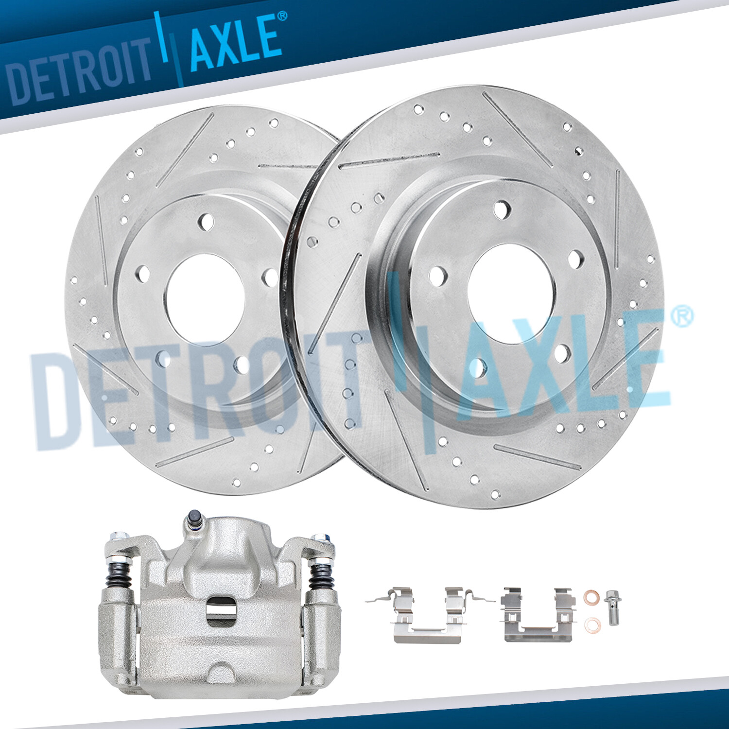 11.65” Front Drilled Rotors + Right Brake Caliper for 2007 – 2010 Nissan Altima