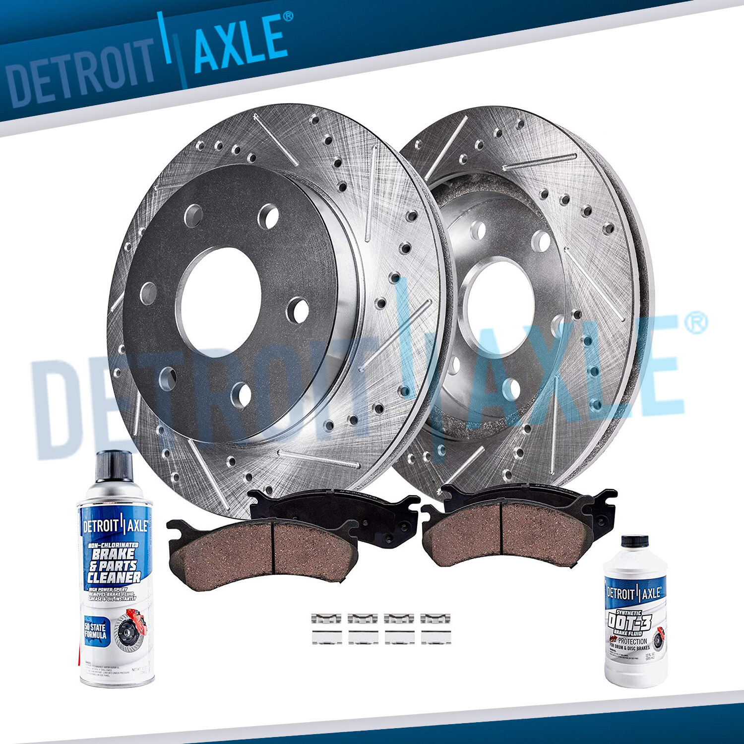 Front Drilled Brake Rotors Ceramic Pad 2007 2008 2009 Ford Expedition Navigator