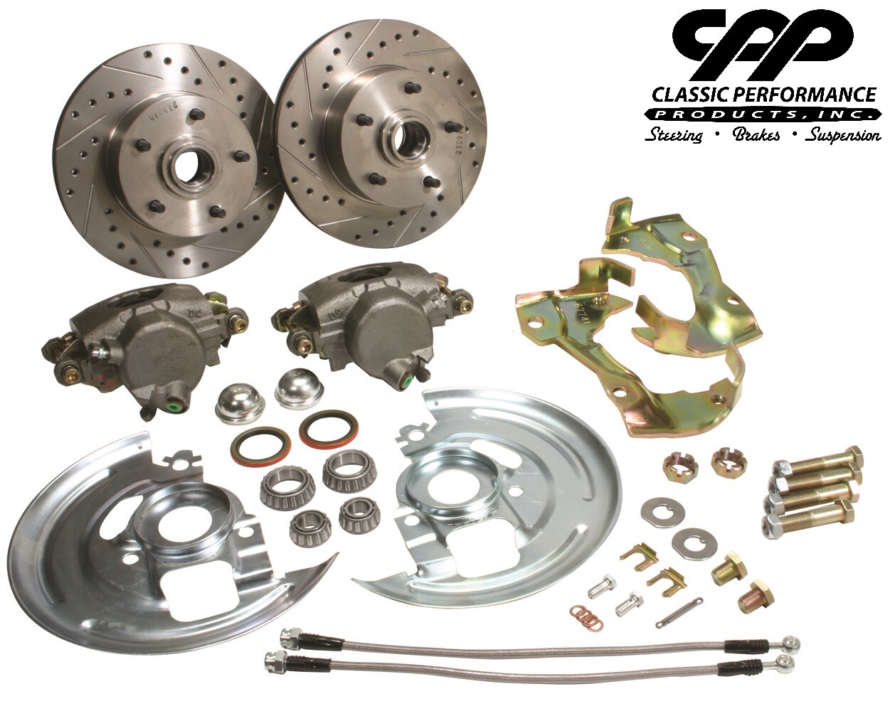 1968-74 Chevy II Nova Pontiac Ventura Stock Spindle Disc Brake Component Kit