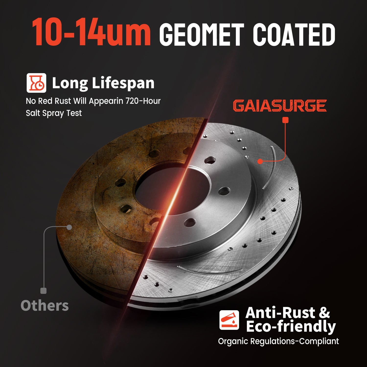 12.6″ Front Disc Brake Rotors Ceramic Brake Pads Kits for Toyota Tundra Sequoia