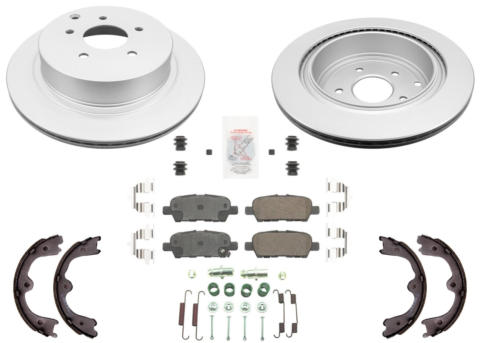 Rear Disc Brake Rotors Brake Pads Parking Shoe fits Nissan Maxima 2004 2005 2008