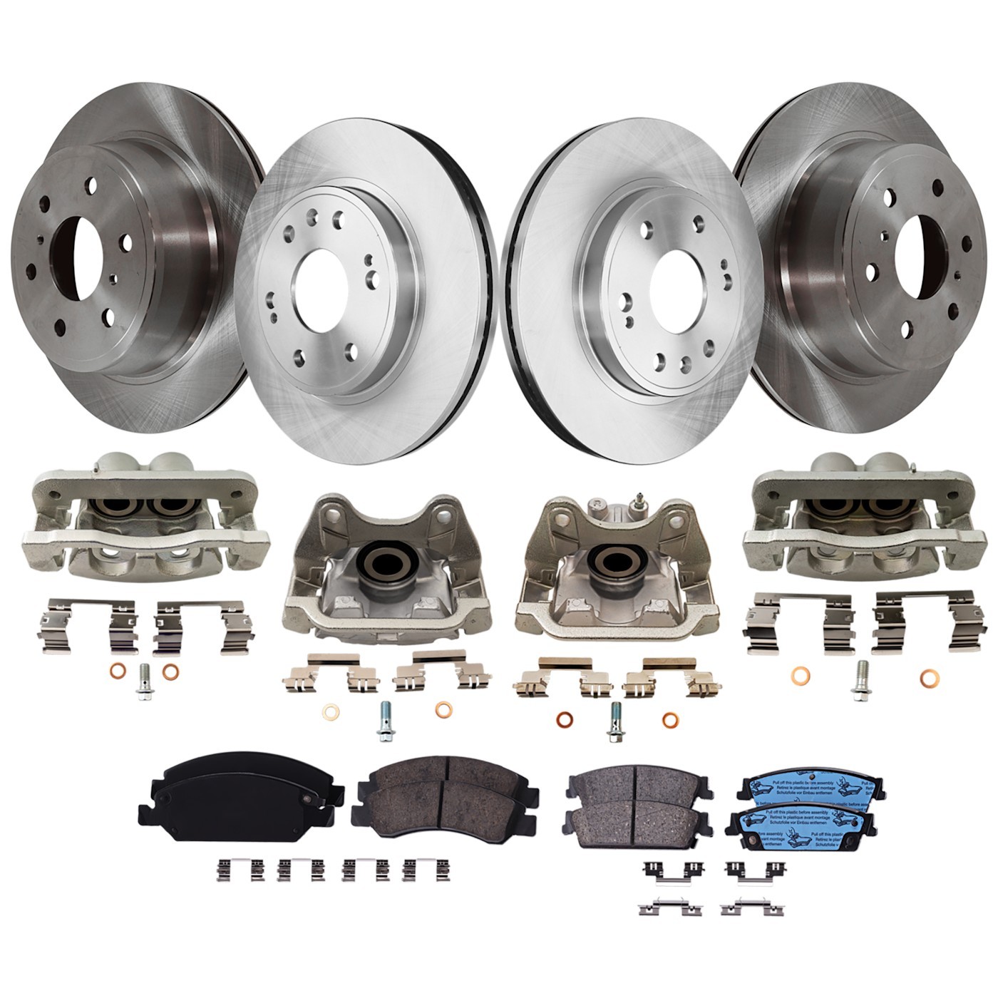 4-Wheel Set Brake Kit With Calipers Front & Rear for Chevy Yukon Suburban GMC