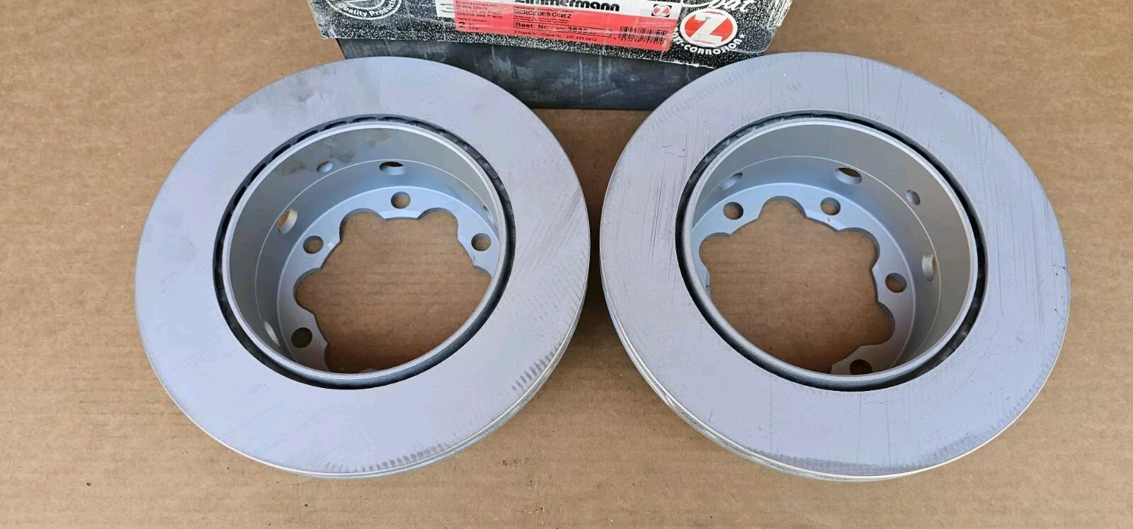 2x Mercedes W220 Rear Zimmermann 400.3635.20 Standard Coat Z Disc Brake Rotor