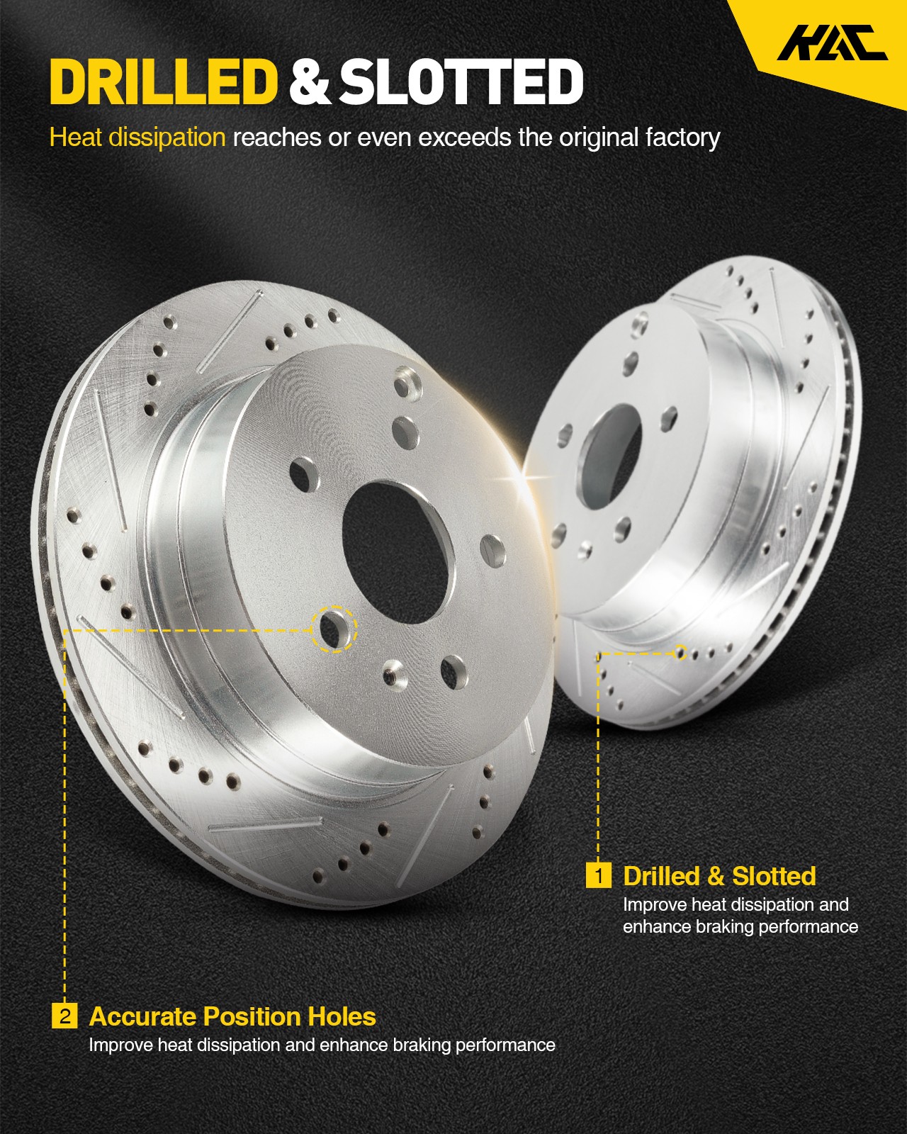 Rear Drill/Slot Brake Rotors For 2003-2011 Crown Victoria Grand Marquis Marauder