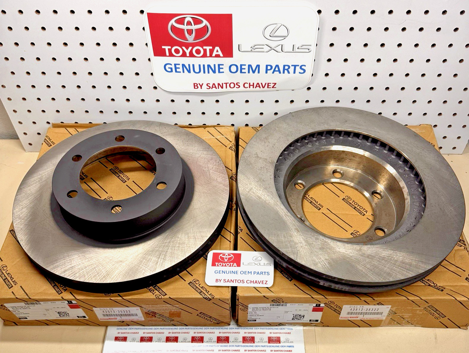 07-14 FJ Cruiser 03-09 4Runner Front x2 Disc Rotors12.5 GENUINE OEM 43512-35322