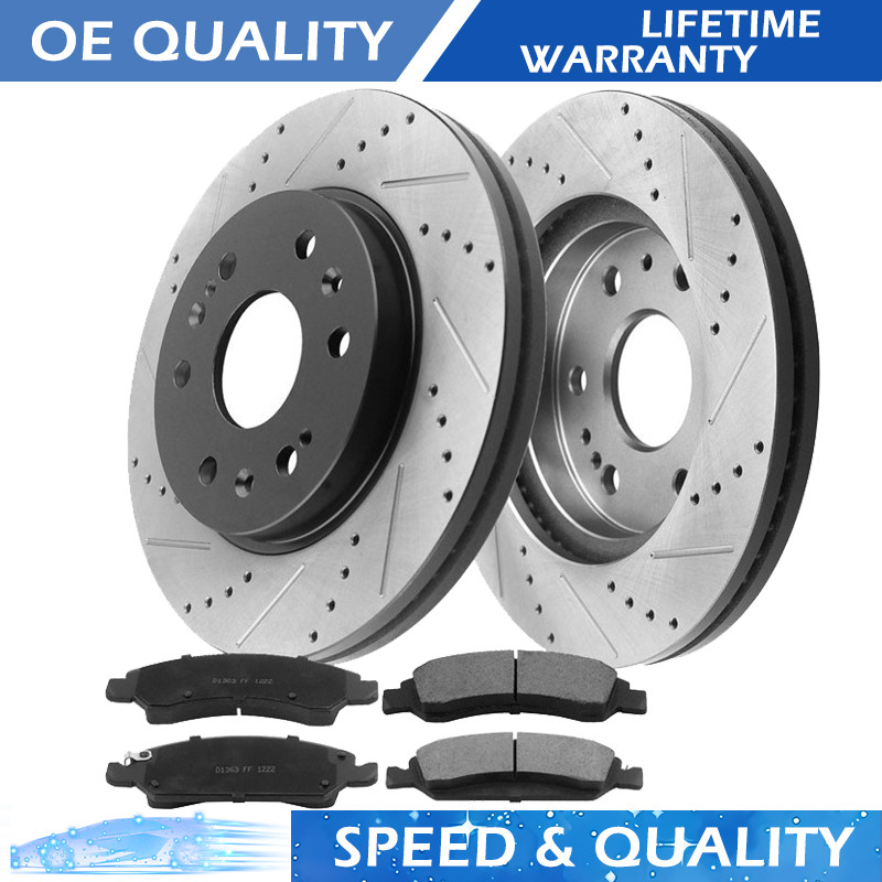 Fit Chevrolet Silverado & GMC Sierra 1500 Brake Rotors and Pads Front 2007-2019