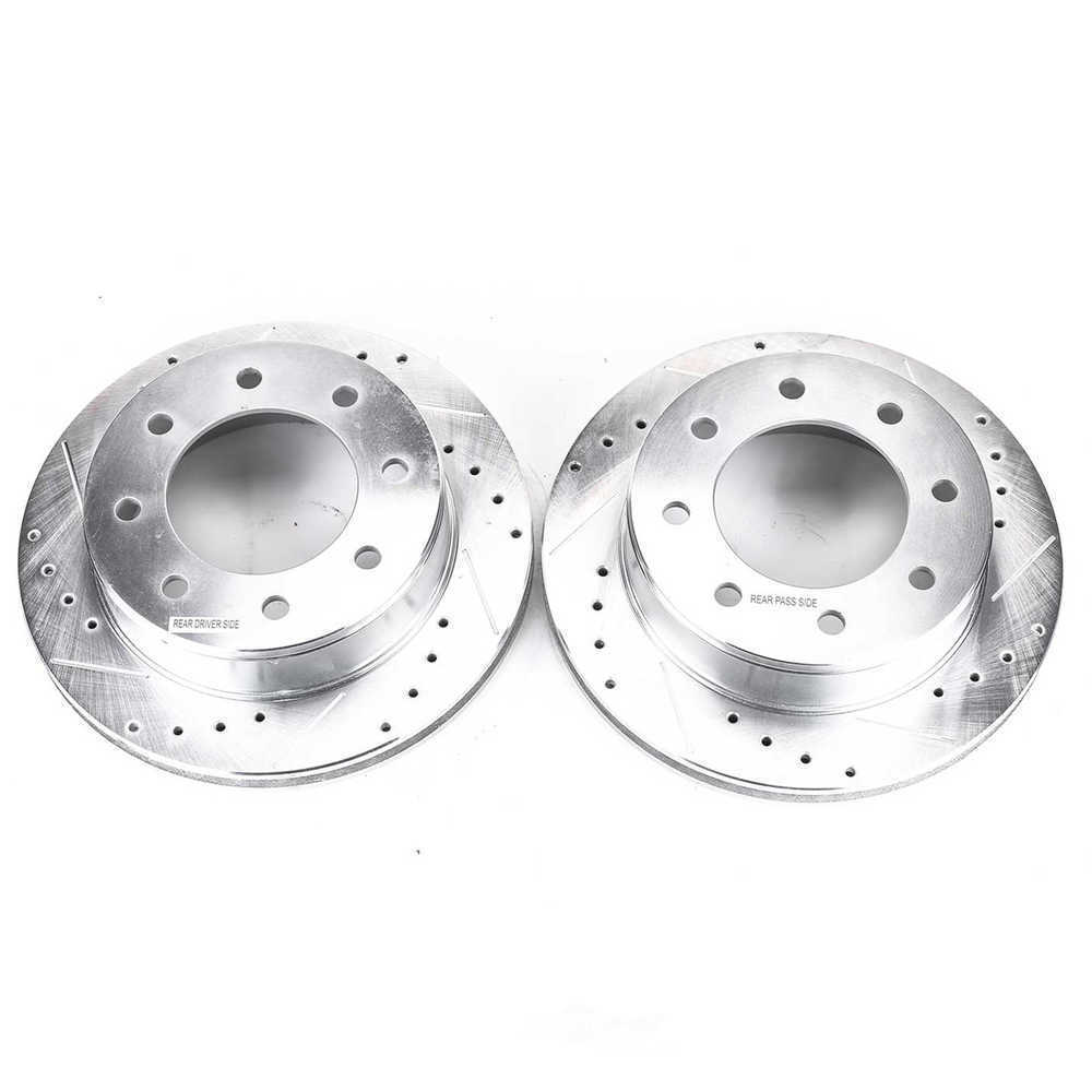 Disc Brake Rotor Set-Rear Drilled, Slotted and Zinc Plated Brake Rotor Pair