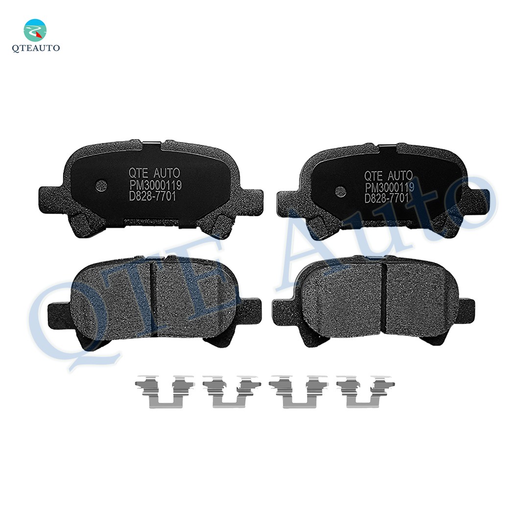 Set 6 Rear 269mm Brake Disc Rotors-Ceramic Brake Pad For 2005-2007 Toyota Avalon