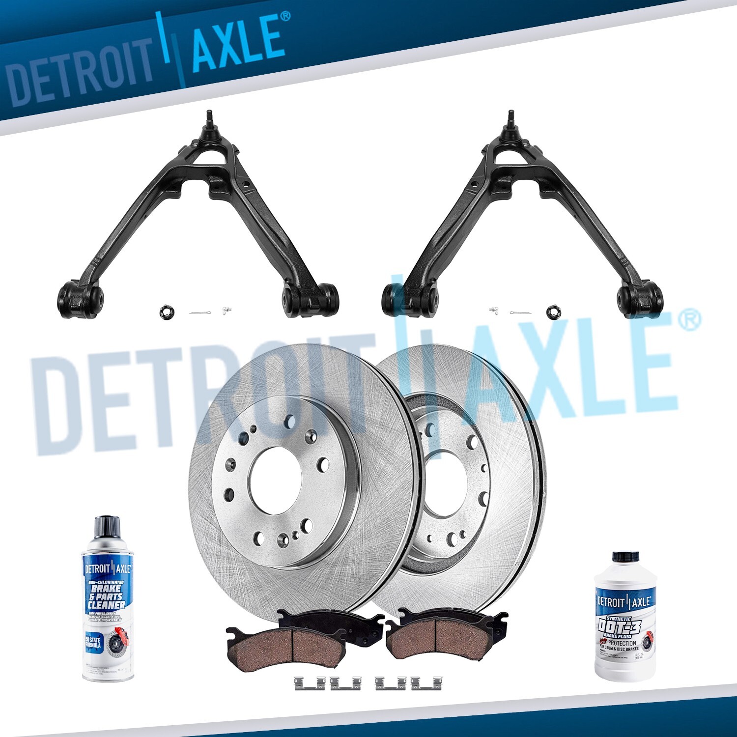 Front Brake Rotor Pad Set Lower Control Arms for Silverado Sierra Tahoe Yukon