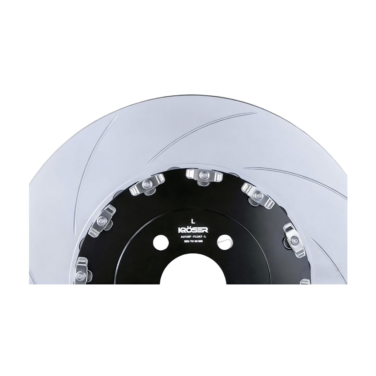 Pair Set Floating Slotted Front 400mm Brake Disc Rotors For Audi A8 QS6 S7 S8