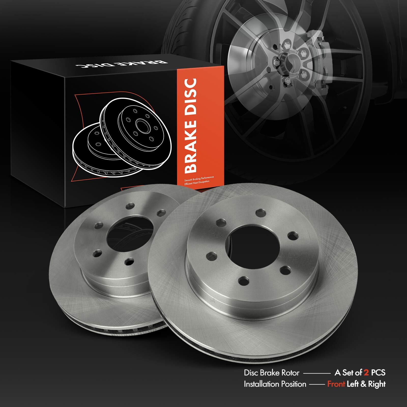 2x Front Left & Right Side Disc Brake Rotors for Dodge Dakota 1997-2002 Durango