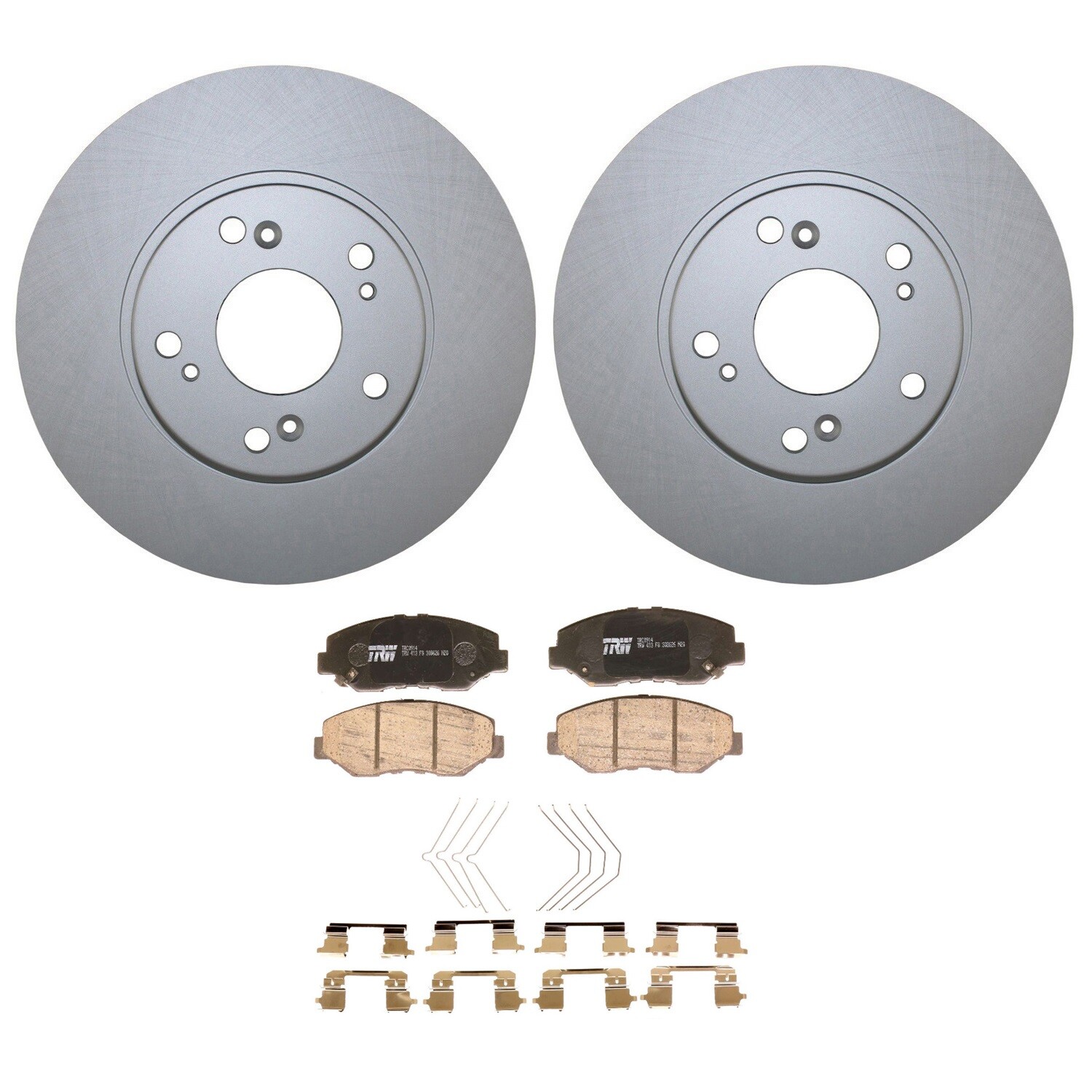 Front Brake Kit 282mm Rotors TRW Ceramic Pads For ILX Accord Civic CR-V Element