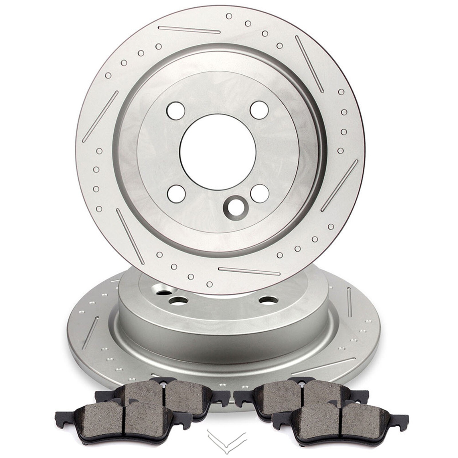 Rear Brake Pads And Rotors For Mini Cooper Base S 1.6L 2002-2006 w/ Fluid 259mm