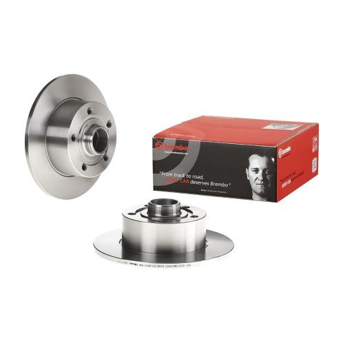 Brembo 08.6911.14 Disc Brake Rotor Rear Gray Cast Iron For 1996-1997 Audi A4