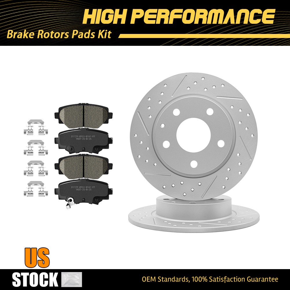 265mm Rear Disc Brake Rotors + Ceramic Pads For Mazda 3 Sport Japan Built
