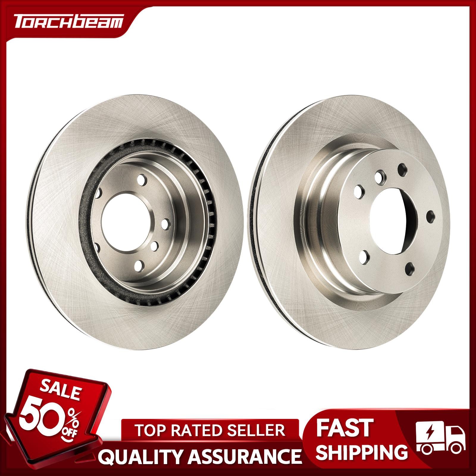 2x Rear Brake Rotors For 2007-2011 BMW 328i 2014-2015 328i 2006 325i 34216764651