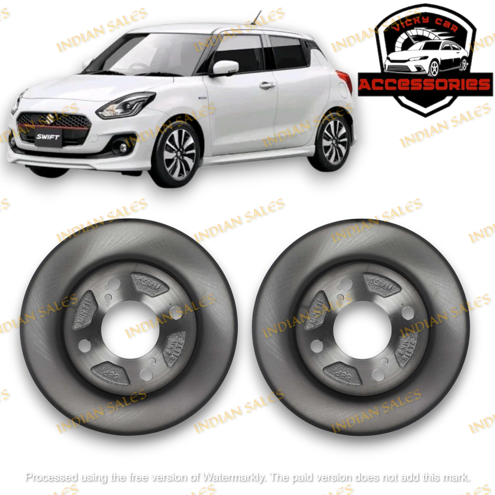 Front Brake Disc Rotor Set For SUZUKI Swift 2019 DBA-ZC83S 5531152R00 Genuine