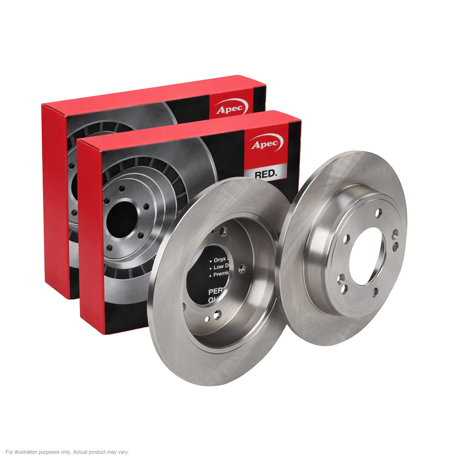 2x APEC Rear Brake Discs For HYUNDAI KONA (OS, OSE, OSI) 100kW/136HP/1598cc