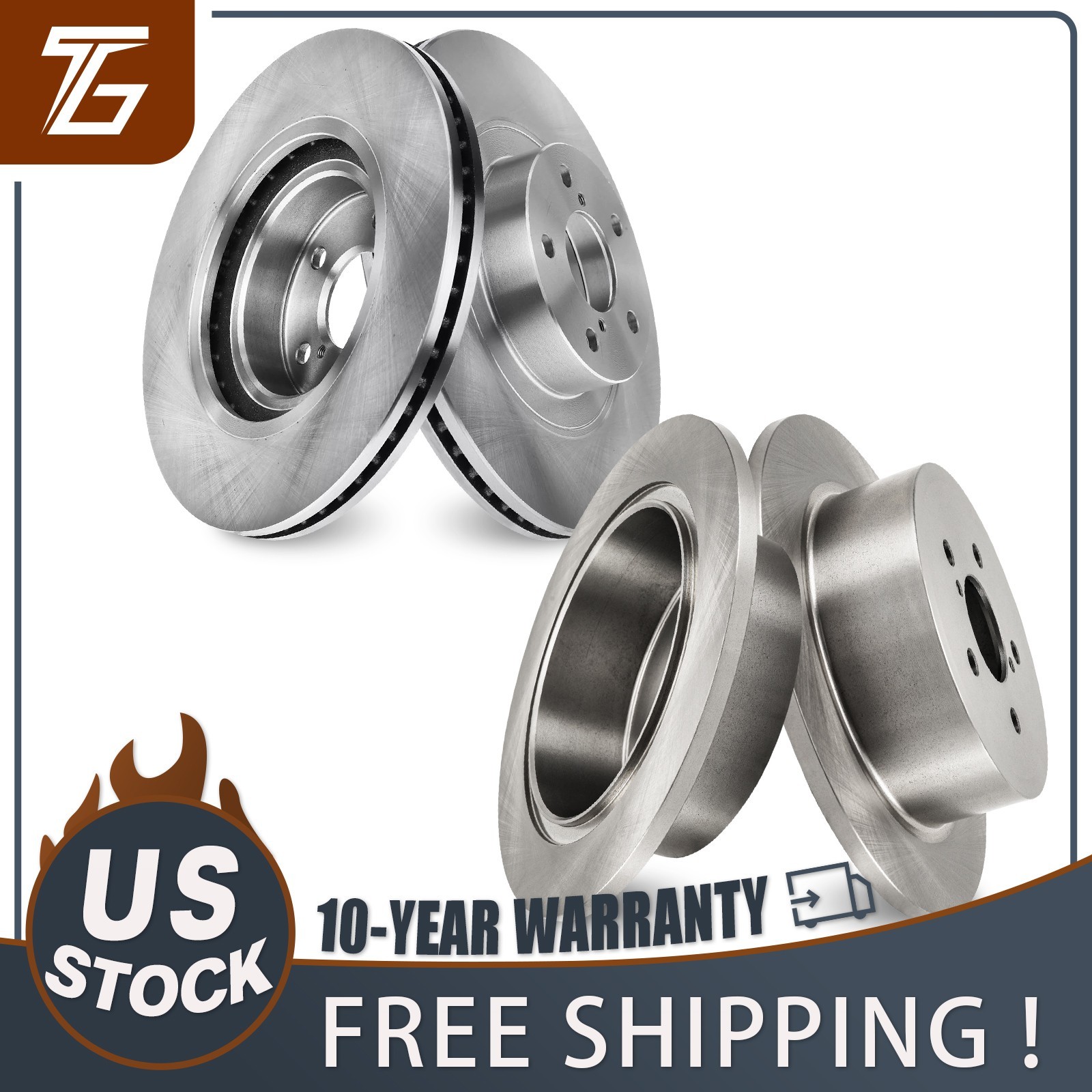 Front and Rear Disc Brake Rotors Kit for 2006 – 2009 Legacy 2005 – 2009 Outback