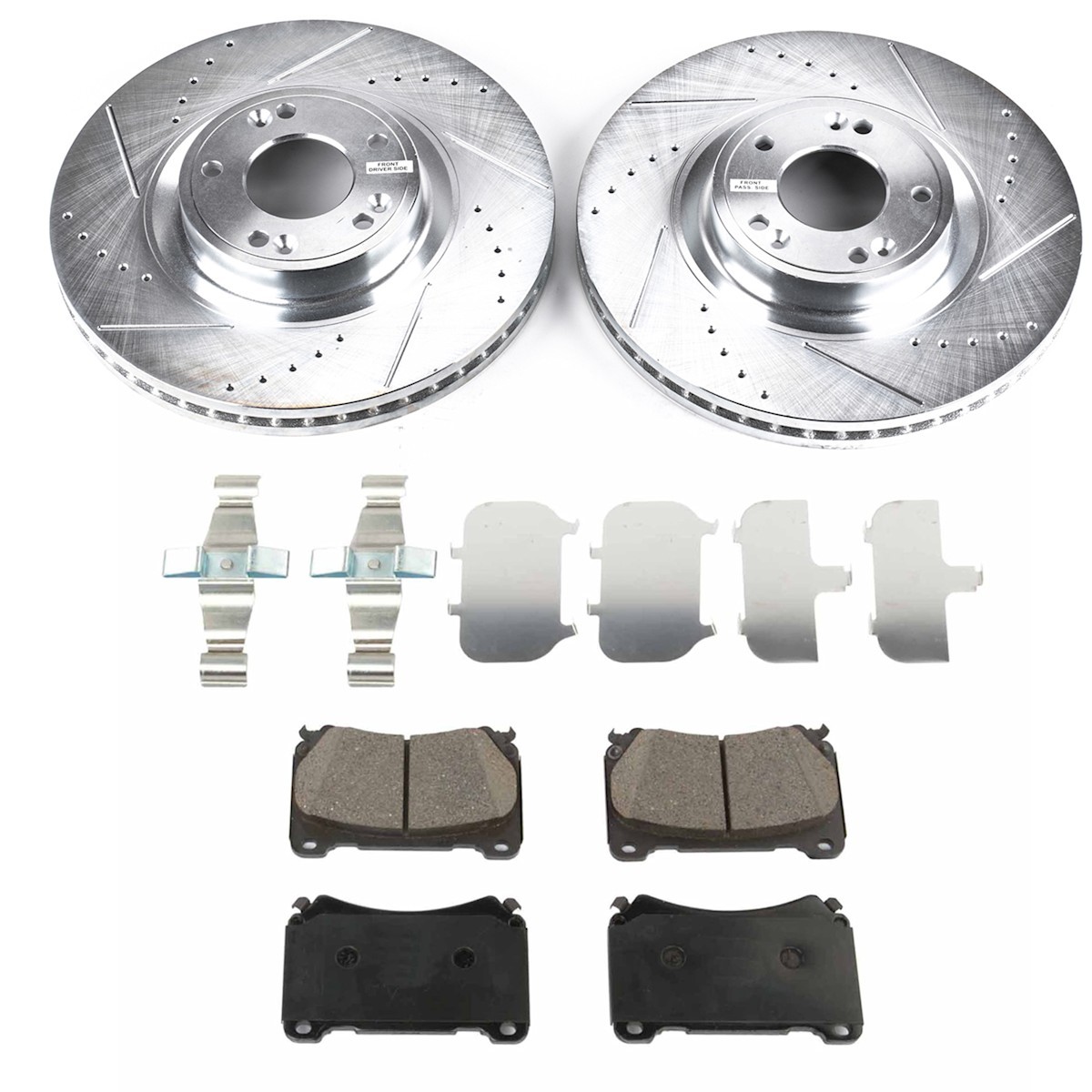 KIT-091421-389 Sure Stop 2-Wheel Set Brake Disc and Pad Kits Front for Genesis