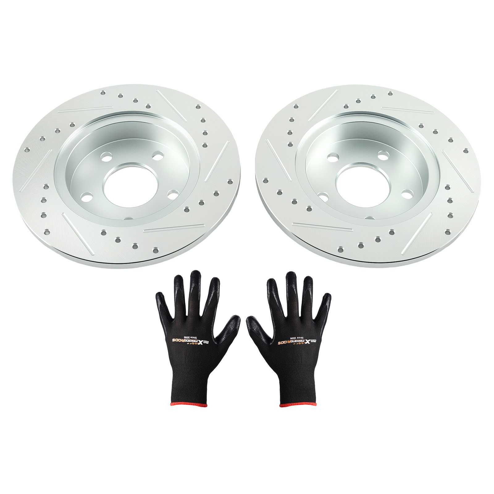 270mm Rear Drilled & Slotted Brake Rotors For Saturn Aura 2007-2009 S-55094