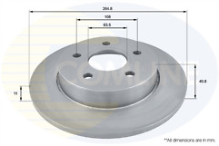 Coated Brake Disc Rear Axle To Fit Ford C-Max 07->10, Focus 04->, Focus C-Max 03