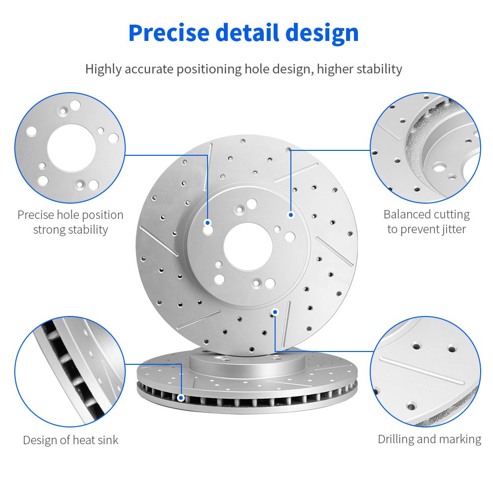 11.89 inch (302mm) Rear Disc Brake Rotors Ceramic Pads for 2015- 2020 Kia Sedona