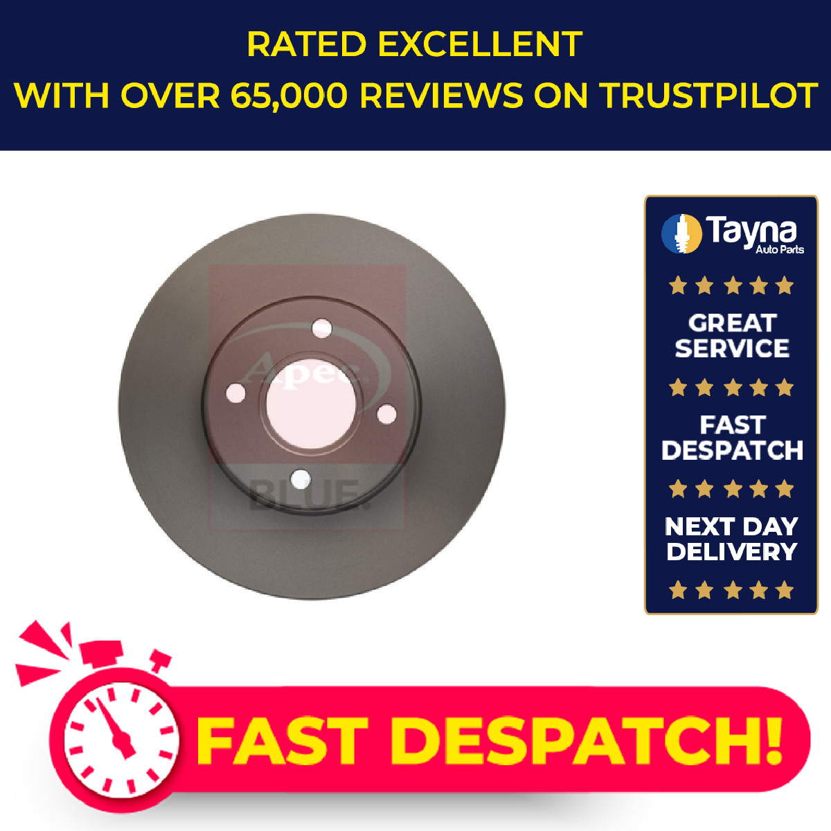 2x Brake Discs Pair Vented Front 278mm SDK6494 Apec Blue Set 1445625 Quality New