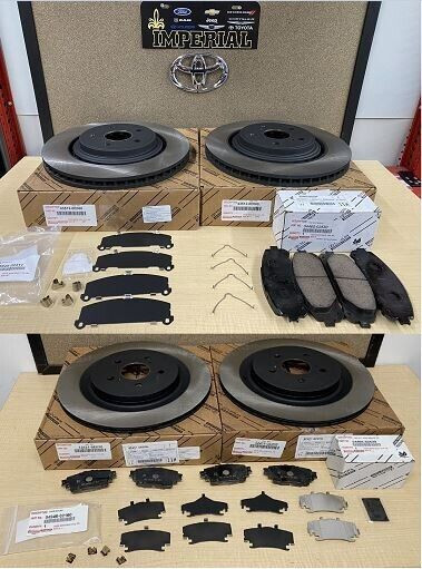 2020-2024 TOYOTA HIGHLANDER OEM GENUINE FRONT & REAR BRAKE ROTORS PADS & SHIMS