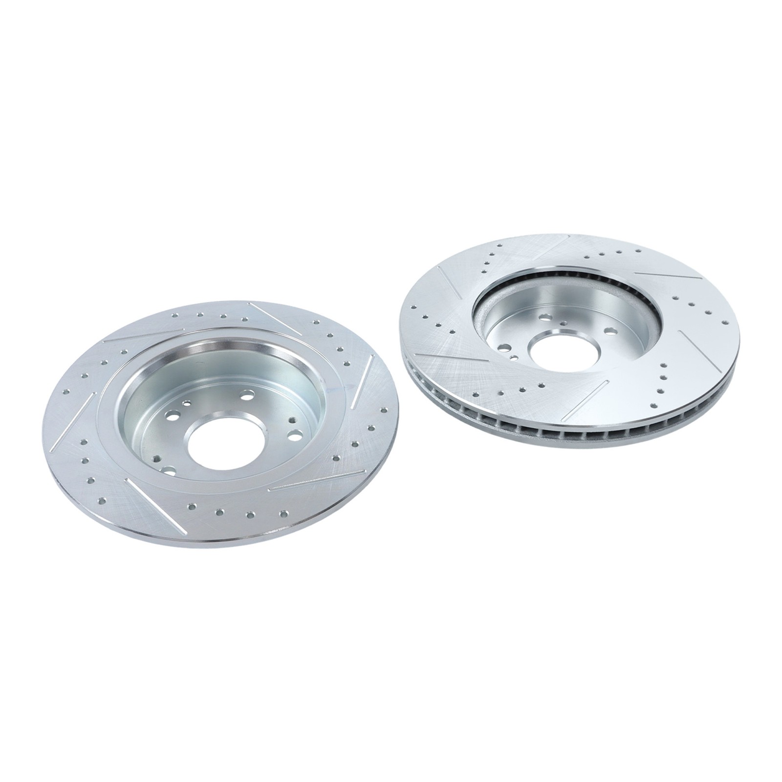 LABLT 12Pcs Front & Rear Side Drilled Brake Rotors & Brake Pad For Honda Accord