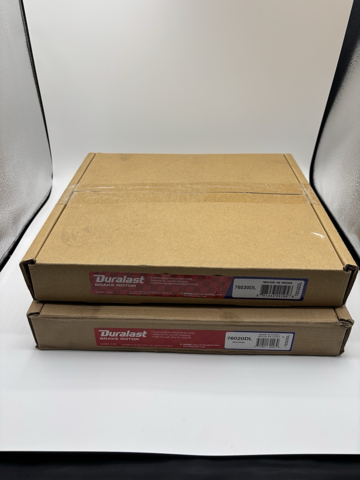 2x Duralast Brake Rotors 76020DL New In Box Front/Rear Replacement Rotors