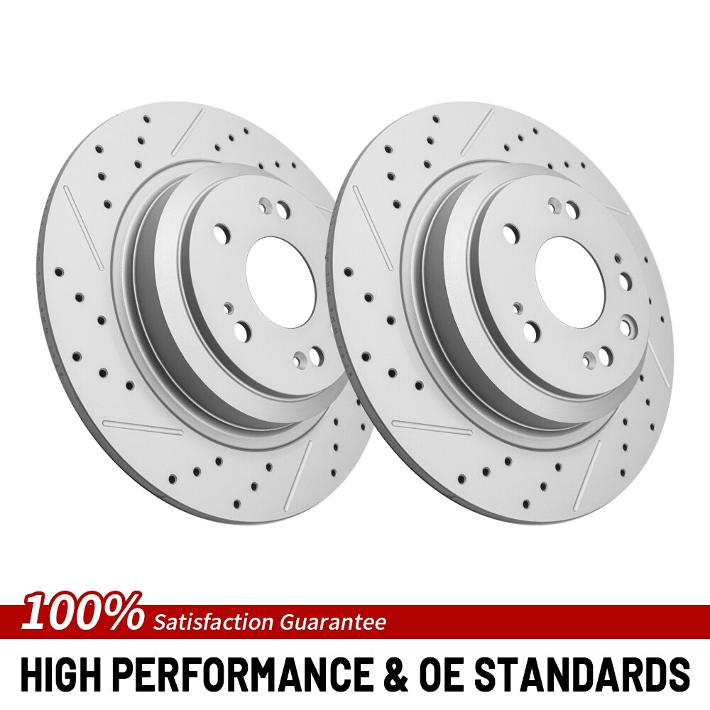 333.7mm Rear Disc Brake Rotors Set For 2009 2010 2011 2012 2013 2014 Acura Tl