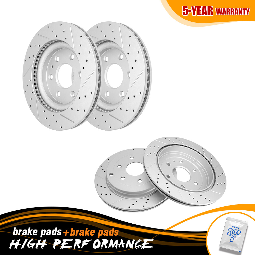 4PCS Front & Rear Disc Brake Rotors for Chevy Traverse GMC Acadia Buick Enclave