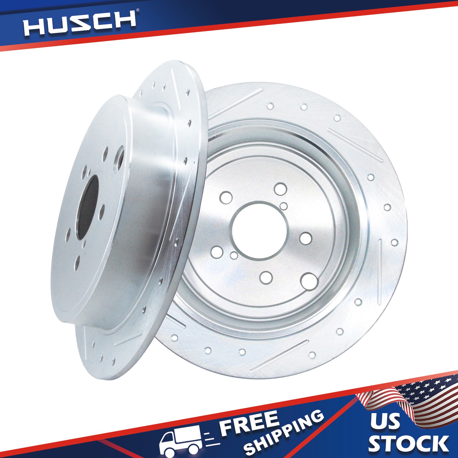 Rear Drilled Disc Brake Rotors for SUBARU FORESTER IMPREZA LEGACY OUTBACK WRX