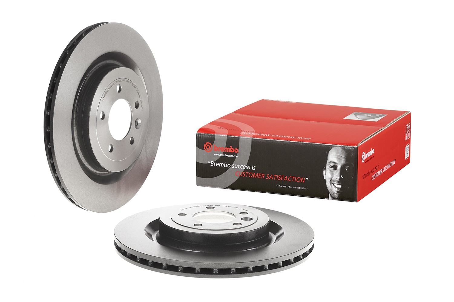 Brembo Rear Left or Right UV Coated 365mm Disc Brake Rotor For Range Rover Sport