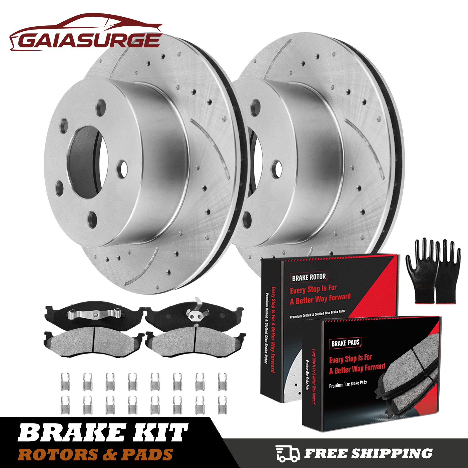 For 1999-2005 2006 Jeep TJ Wrangler 280mm Front Brake Rotors Ceramic Brake Pads