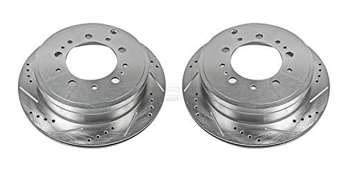 Power Stop JBR1355XPR Rear Drilled & Slotted Rotor Pair fits Lexus, Toyota