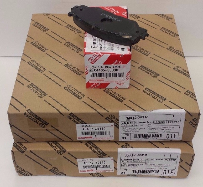 LEXUS OEM FACTORY (LOW DUST) FRONT BRAKE PADS AND ROTOR SET 2006-2008 IS250