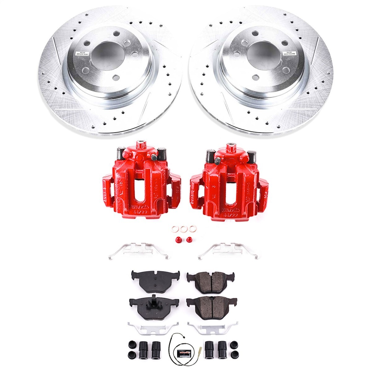 KC5982 Powerstop 2-Wheel Set Brake Kit With Calipers Rear Coupe for BMW 335i