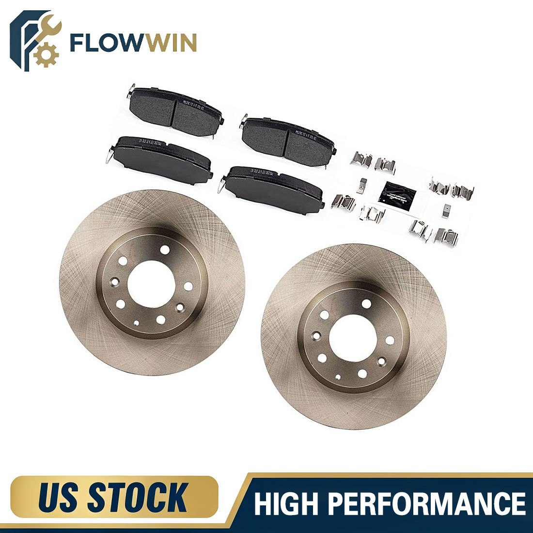 Front Brake Rotors Ceramic Brake Pads for Mazda CX-7 2.3L 2007-2012