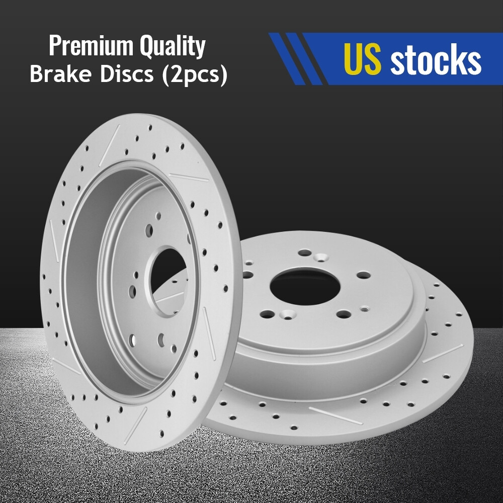 2PCS Rear Drilled Brake Rotors for 2001 – 2006 Acura MDX 2003 – 2008 Honda Pilot