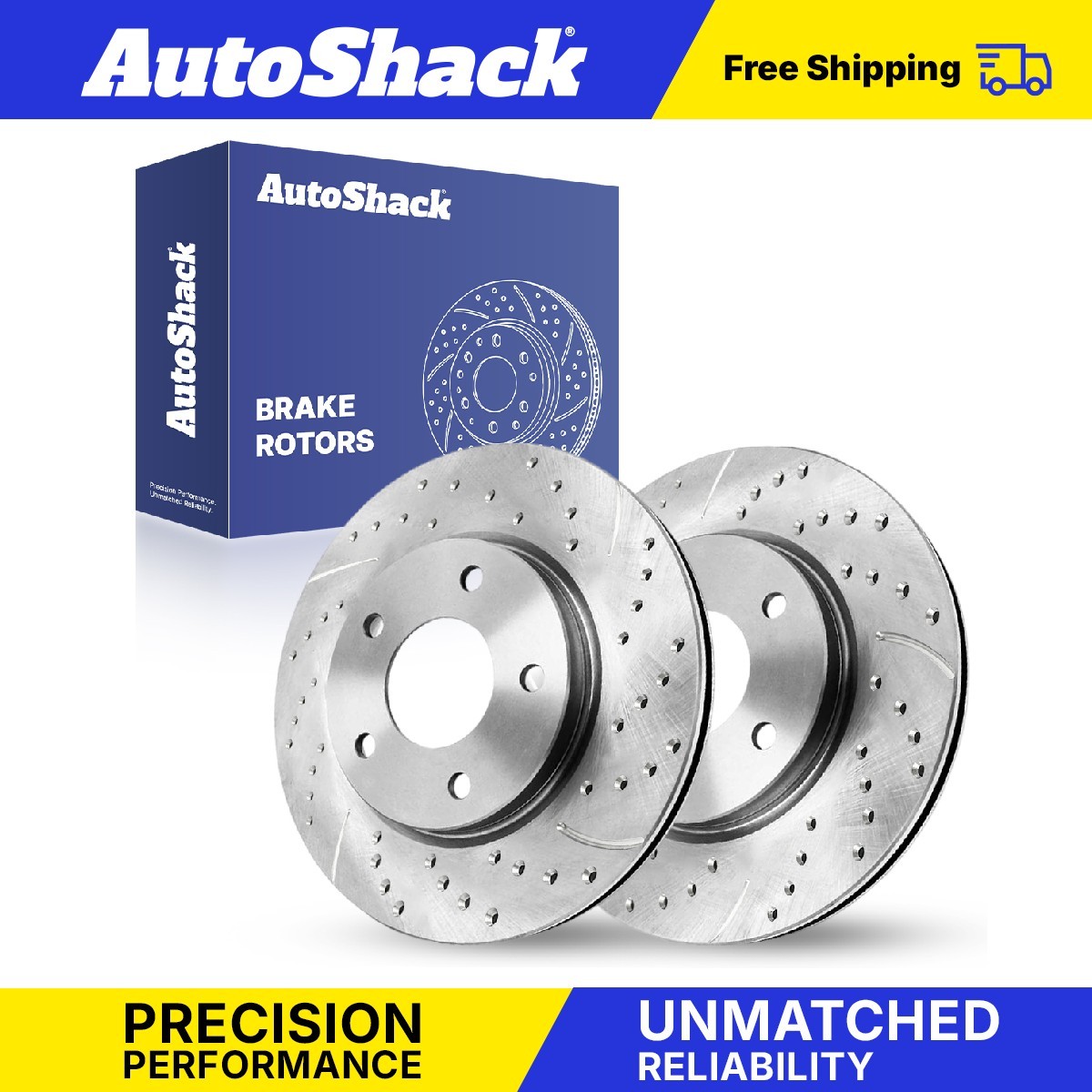 Front Drilled Slotted Brake Rotors for Mitsubishi, Lancer 2008-2017